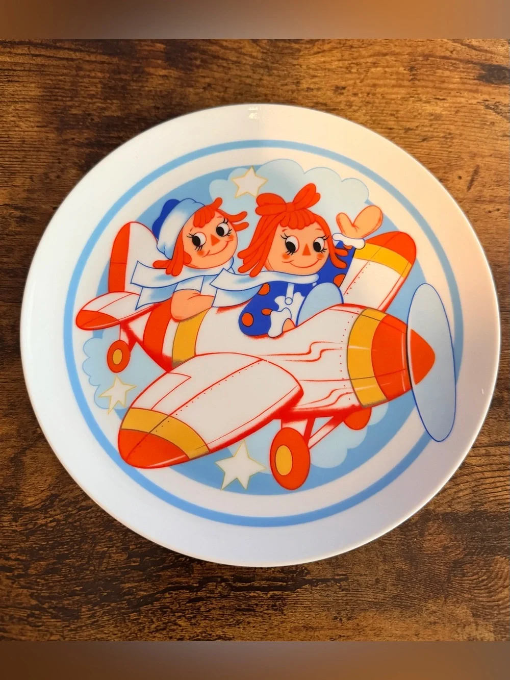 1982 Raggedy Ann and Andy “Flying High” Ceramic Collectible Plate